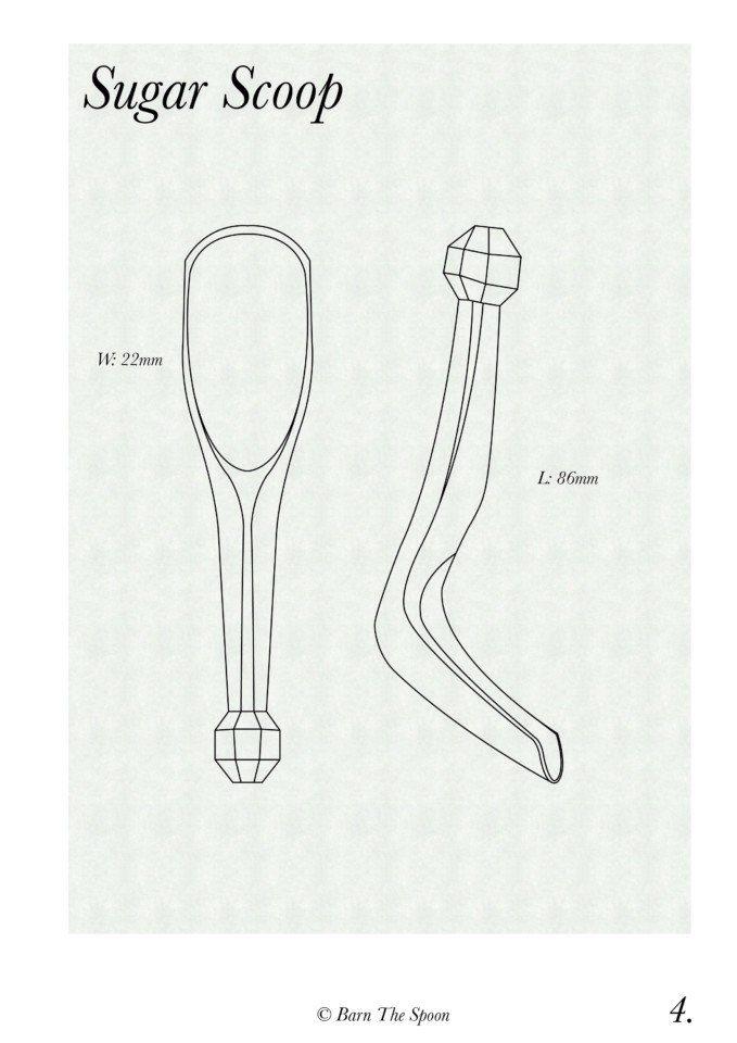 Printable simple PDF template of wooden scoop with guide - Inspire Uplift